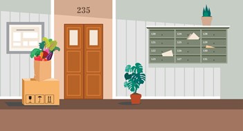 Refreshing Multifamily Common Areas Vector residential corridor with window, door and stairs. Interior of the 1st floor. Vector illustration of the interior of a room corridor or hallway for background, print, web.