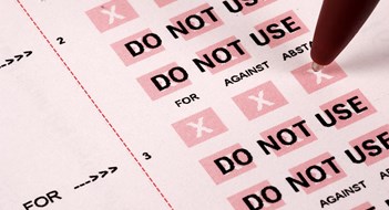 Participation by Proxy Photo of a Proxy Ballot.