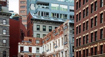 Layers of Boston buildings from various eras