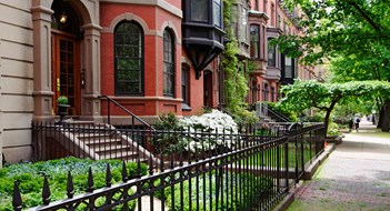 Residential district of Boston Back Bay