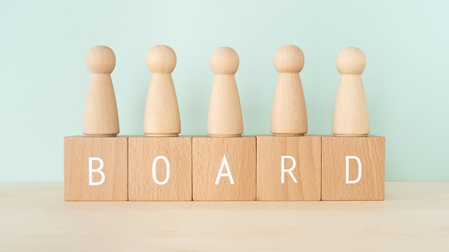 BOARD; Wooden blocks with "BOARD" text of concept and human toys.