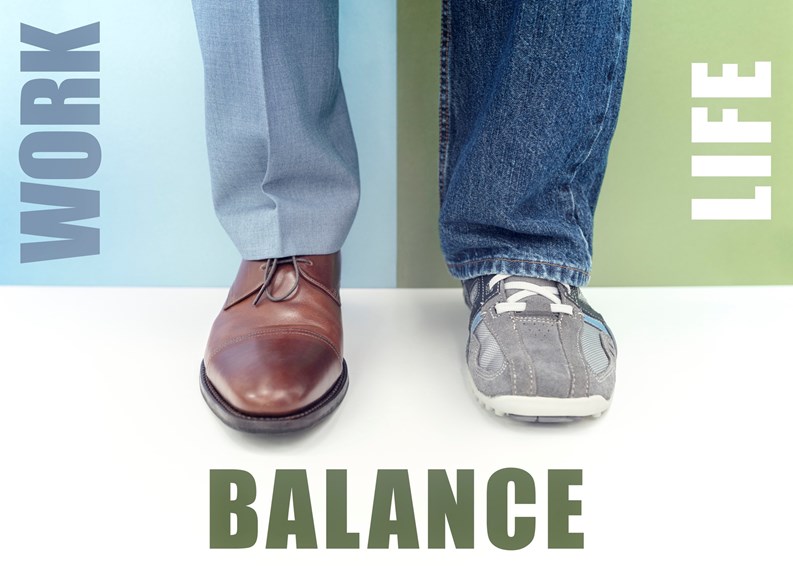 Work life balance business and family choice career business working shoes and half sports casual shoes