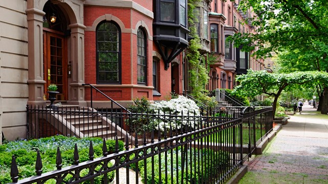 Residential district of Boston Back Bay