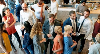 Successful Social Programming Party People Communication Talking Happiness Concept