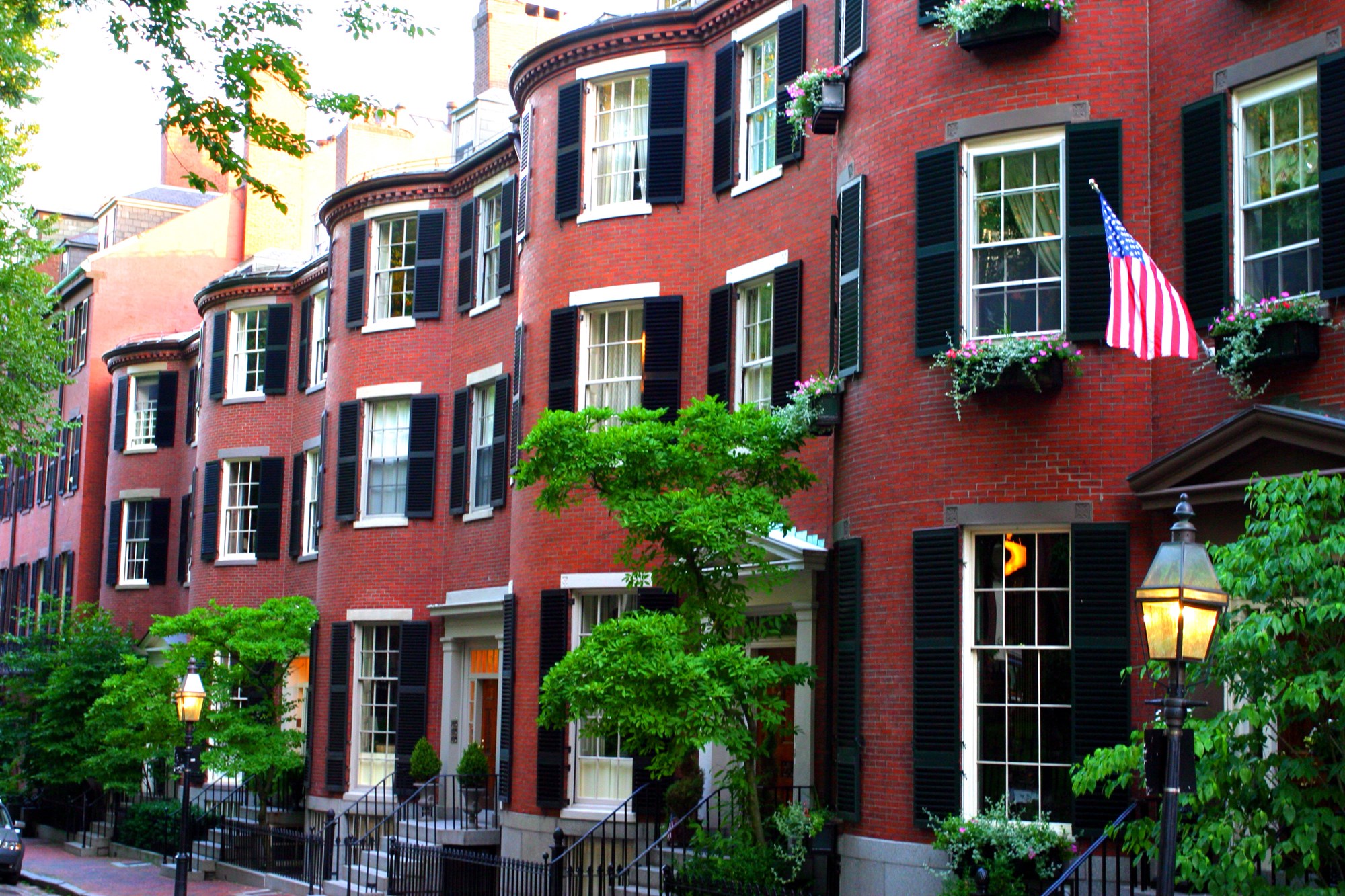 Beacon Hill is a wealthy neighborhood of Federal-style rowhouses, with some of the highest property values in the United States